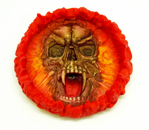 Fire Skull Ashtray